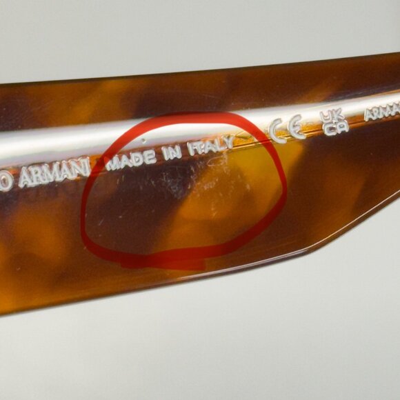Georgia Armani Sunglasses AR8183 598833 Red Havana Brown 56mm **SEE NOTE** - Picture 4 of 12